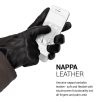   Manusi Navaris din piele pentru Touchscreen, Barbati, Negru, Marime L, 39925.17