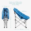   Scaun pliabil de exterior Navaris, Suporta pana la 150 kg, Captusit, Albastru, 45134.1.23