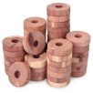   Set de 45 de inele anti molii reutilizabile din lemn de cedru natural Navaris, 48683.1