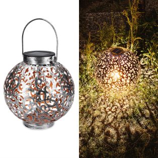   Lampa solara de exterior Navaris, Iluminare LED, Rotunda 16 cm, 49371.01