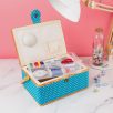   Set cutie de cusut Navaris din lemn si 36 de accesorii, 24.5 x 17.5 x 12.5 cm, 49047.03