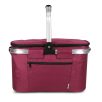   Geanta pliabila de picnic cu maner Navaris, 27 L, Izolata, Bordo, 45859.13