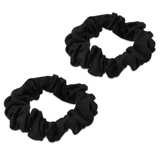   Set 2 Elastice pentru par din 100% matase elastica Navaris, Negru, 52602.01.01