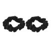   Set 2 Elastice pentru par din 100% matase elastica Navaris, Negru, 52602.01.01
