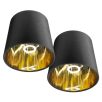   Set 2 x Abajur modern de in Navaris, 17 cm, corp E14, Negru, 53996.01.40