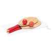   Set 2 rachete de plaja cu 2 mingi Navaris Frescobol, Rosu, 50261.09.02